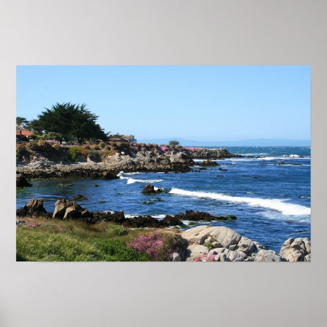 Monterey Bay Coastline Photo (3 of 6) Poster (Front)