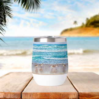 Monterey Bay Sandpipers Thermal Wine Tumbler