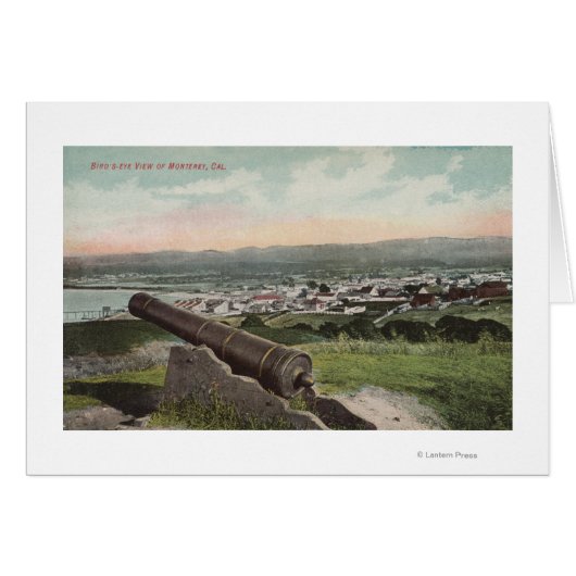 Monterey, CA - Bird's Eye View of Monterey Cards (Front Horizontal)