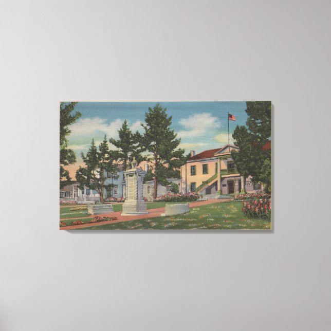 Monterey, CA - Colton Hall View and Grounds Canvas Print (Front)
