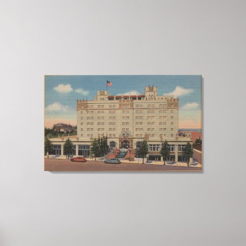 Monterey CA _ Hotel San Carlos View Canvas Print