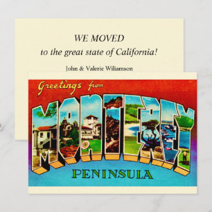 Monterey CA Map Moving Announcement