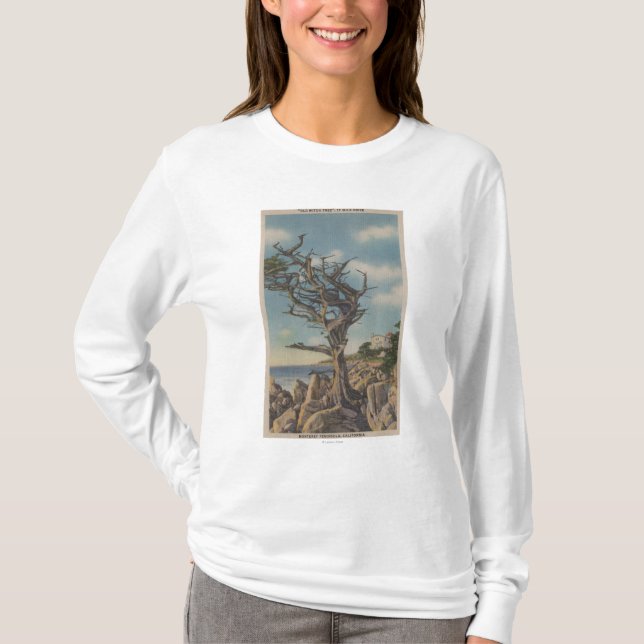 Monterey, CA - Old Witch Tree on 17 Mile T-Shirt (Front)