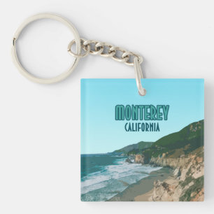 Monterey California Pacific Coast Highway Vintage Keychain