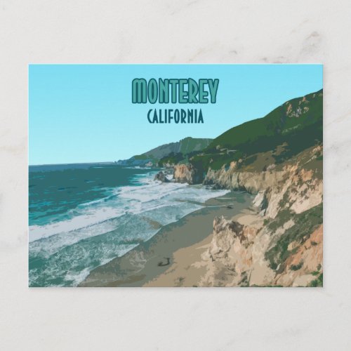 Monterey California Pacific Coast Highway Vintage Postcard