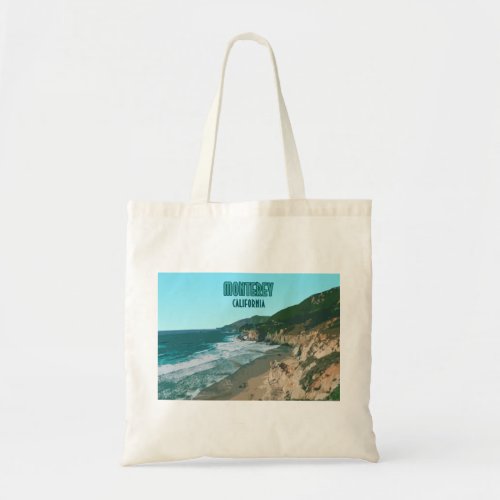 Monterey California Pacific Coast Highway Vintage Tote Bag
