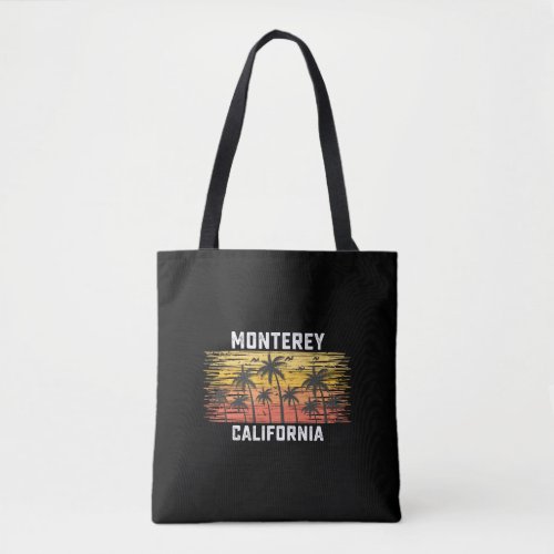 Monterey California Summer Retro VIntage Vacation Tote Bag