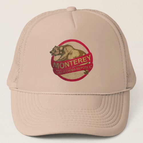 Monterey California vintage bear hat
