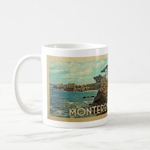 Monterey California Vintage Travel Coffee Mug
