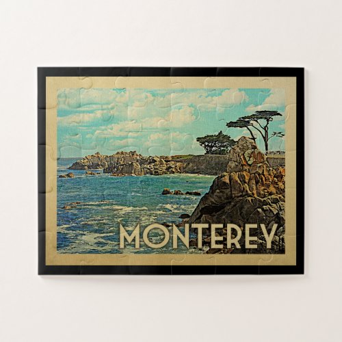 Monterey California Vintage Travel Jigsaw Puzzle