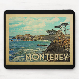 Monterey California Vintage Travel Mouse Pad
