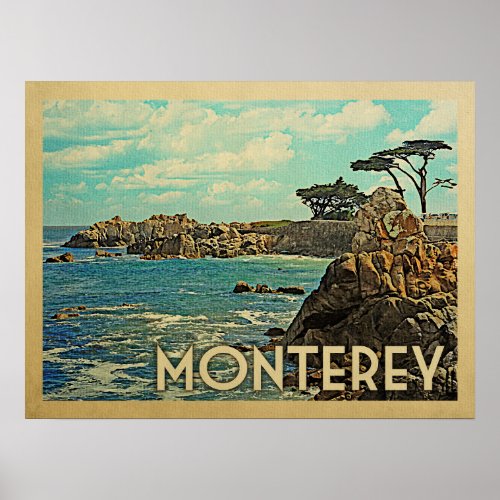 Monterey California Vintage Travel Poster
