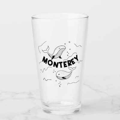 Monterey California Whales Glass