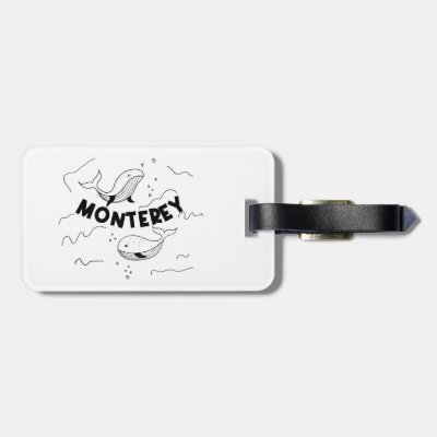 Monterey California Whales Luggage Tag
