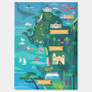 Monterey + Carmel Refrigerator Magnet