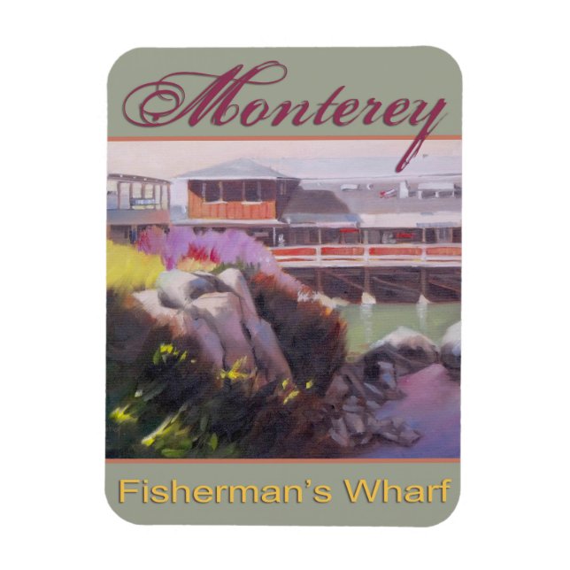 Monterey Fishermans Wharf Scenic California Coast Magnet (Vertical)