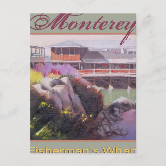 Monterey Fishermans Wharf Scenic California Coast Postcard (Front)