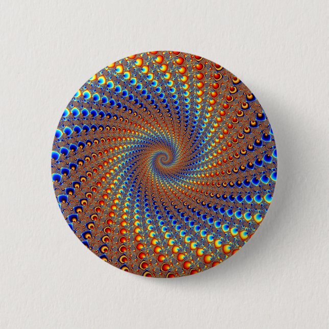 Monterey Fractal Art Pinback Button (Front)