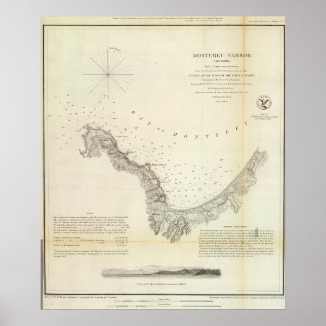 Monterey Harbor, Calif Poster (Front)