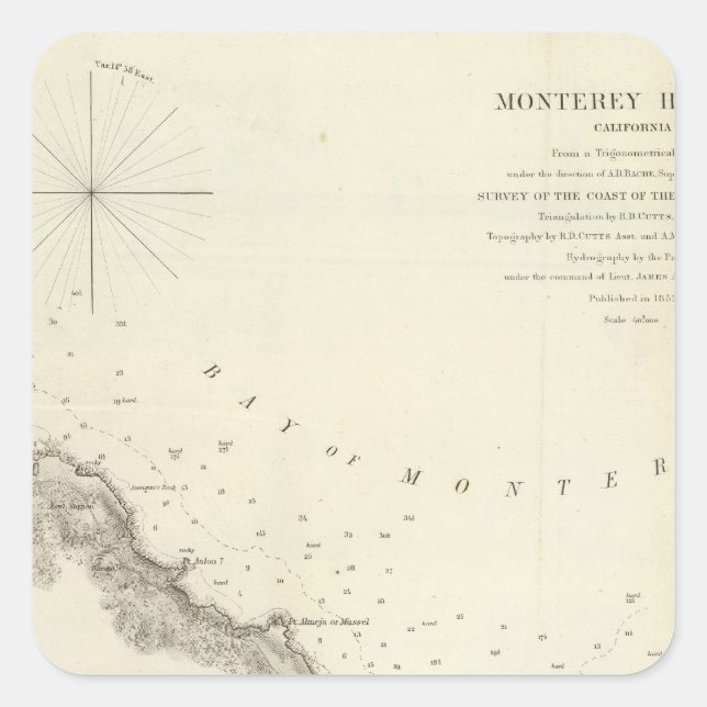 Monterey Harbor, Calif Square Sticker (Front)