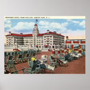 Monterey Hotel, Asbury Park NJ 1920s Vintage Poster