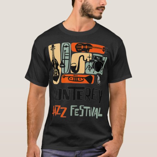 Monterey Jazz Festival Instrument Collage  T_Shirt