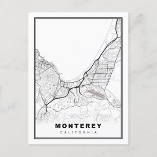Monterey Map Postcard