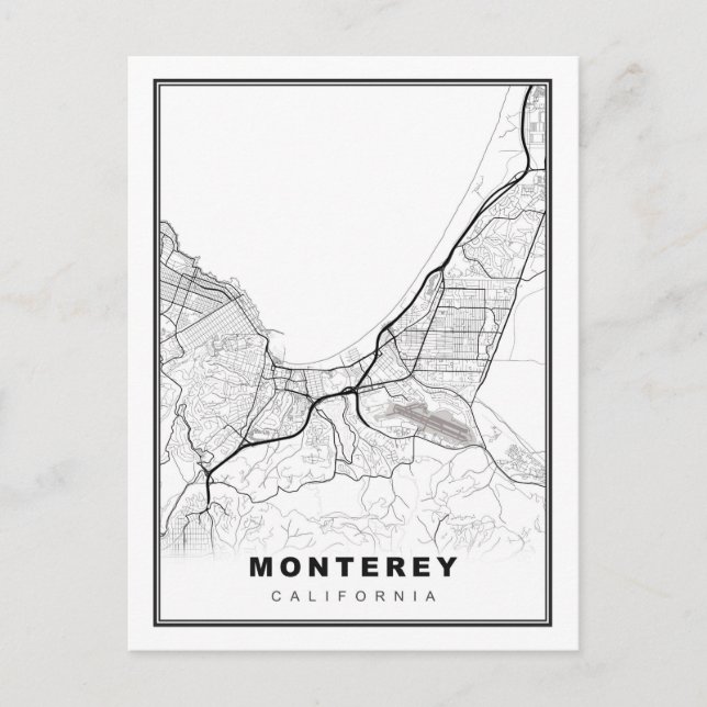 Monterey Map Postcard (Front)