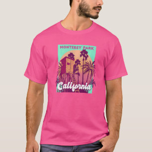 Monterey Park California palm tree beach retro vin T-Shirt