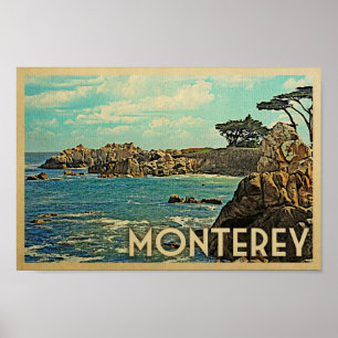 Monterey Poster Vintage Travel California Art