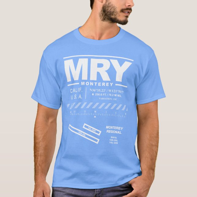 Monterey Regional Airport MRY T-Shirt (Front)