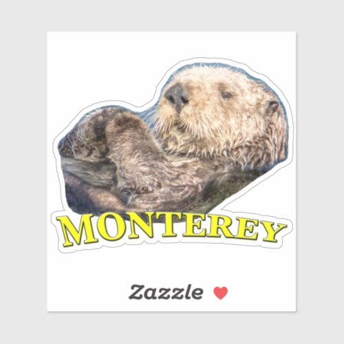 Monterey Sea Otter Vinyl Custom Cut Sticker