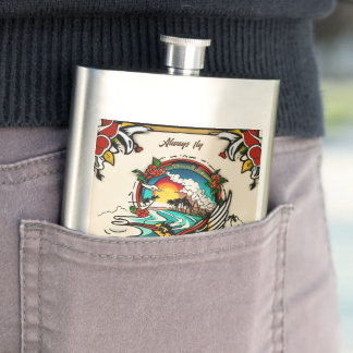 Monterey Tattoo Design: A Symbol of Strength Pow Flask