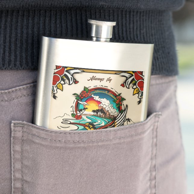  Monterey Tattoo Design: A Symbol of Strength Pow  Flask (In Situ)