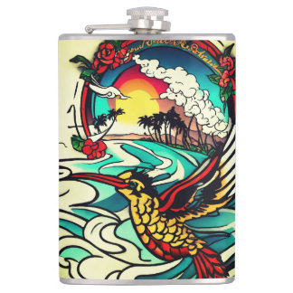 Monterey Tattoo Design: A Symbol of Strength Pow- Flask