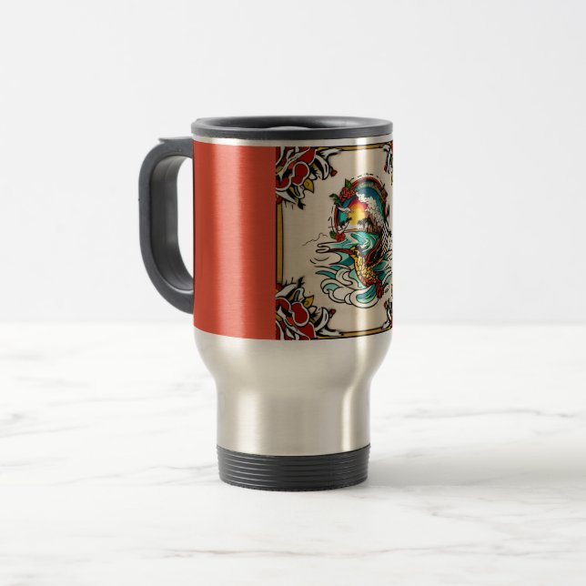  Monterey Tattoo Design: A Symbol of Strength Pow- Travel Mug (Front Left)