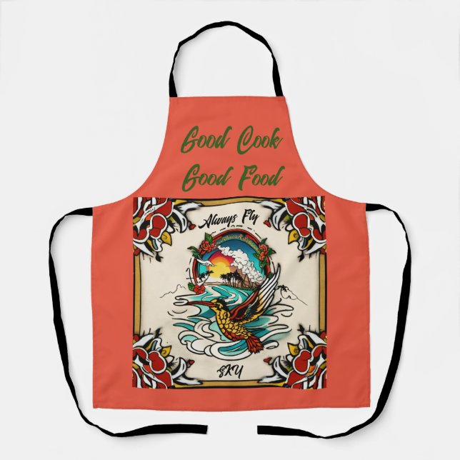 Monterey Tattoo Design: A Symbol of Strength Powe- Apron (Front)