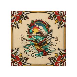 Monterey Tattoo Design: A Symbol of Strength - Wood Wall Art
