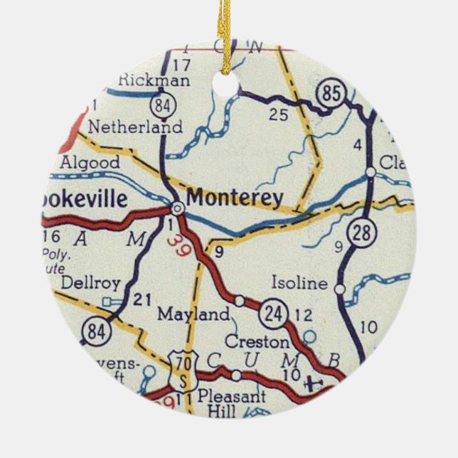 Monterey TN Ceramic Ornament (Back)