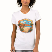 Monterey Waves: Tropical Tattoo Fusion Tee