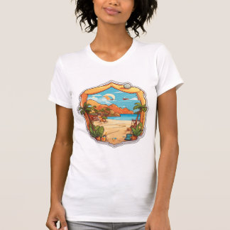 Monterey Waves: Tropical Tattoo Fusion Tee