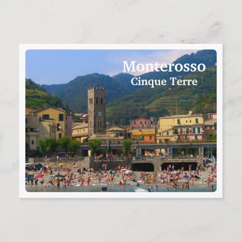 MONTEROSSO _ Cinque Terre _ Europe _ Italy _ BEACH Postcard