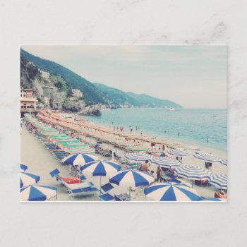 Monterosso Cinque Terre Italy Beach Scenic Photo Postcard by Maple_Lake at Zazzle