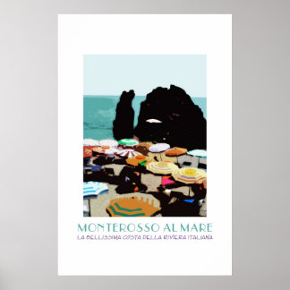 Monterosso, Cinque Terre, Italy Vintage Poster