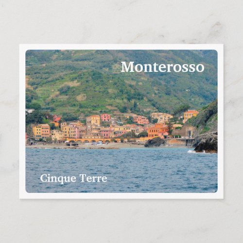 MONTEROSSO _ Italy CINQUE TERRE _ views from see _ Postcard