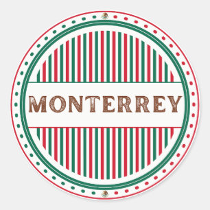 Monterrey City Pride Emblem – Mexican Identity Classic Round Sticker