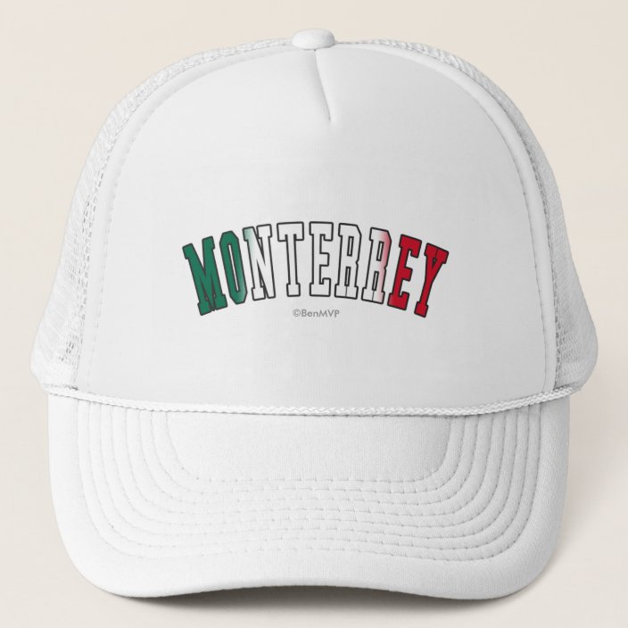 Monterrey in Mexico National Flag Colors Trucker Hat