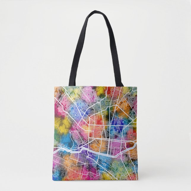 Monterrey Mexico City Map Tote Bag (Front)