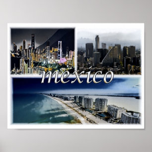 Monterrey - Mexico - Mosaic - Poster