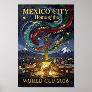 Monterrey Soccer Art 2026 Stadium City Poster